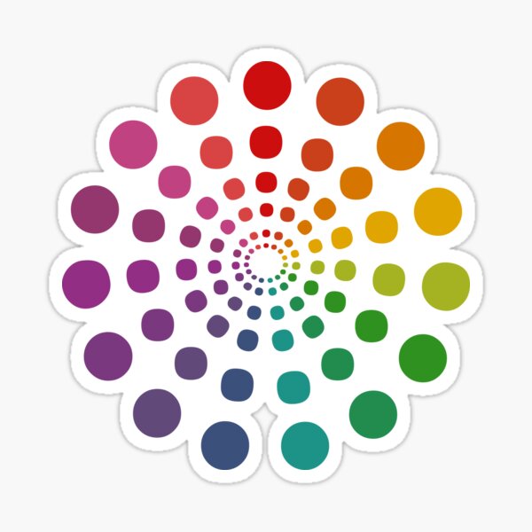 Rainbow Dot Circles Sticker