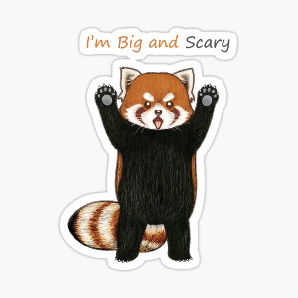 Red Panda Sticker For Sale By Burgerdesigns Redbubble