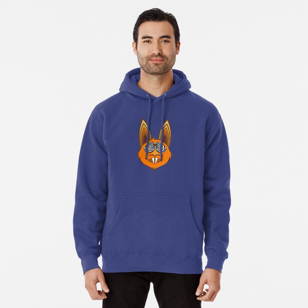 Hypno Bat (Orange) Inspired by the Hunter S Thompson line ‘This is bat country!’ Pullover Hoodie