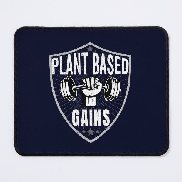 Item preview, Plant Based Gains, Vintage Vegan Gym Workout designed and sold by GreenSlate.