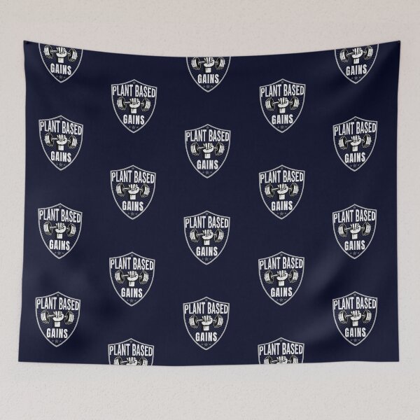 Item preview, Plant Based Gains, Vintage Vegan Gym Workout designed and sold by GreenSlate.