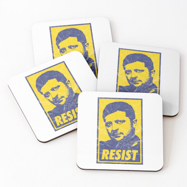 Item preview, Zelensky Ukraine Resist (Blue Yellow Worn Look) designed and sold by politicalamity.