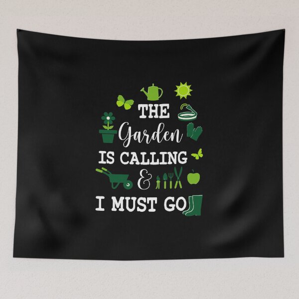 Item preview, funny sarcastic Rude Offended saying, The Garden Is Calling and I Must Go boyfriend girlfriend designed and sold by joygift369.