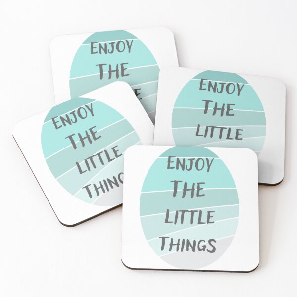 Item preview, Enjoy the little things, inspirational life quote (blue colour palette, color palete) designed and sold by Sanaura.