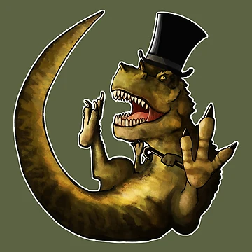 Artwork thumbnail, Fancy Dinosaur by Rhunyc