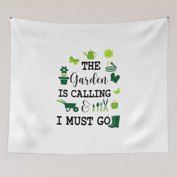 Item preview, funny sarcastic Rude Offended saying, The Garden Is Calling and I Must Go boyfriend girlfriend designed and sold by joygift369.