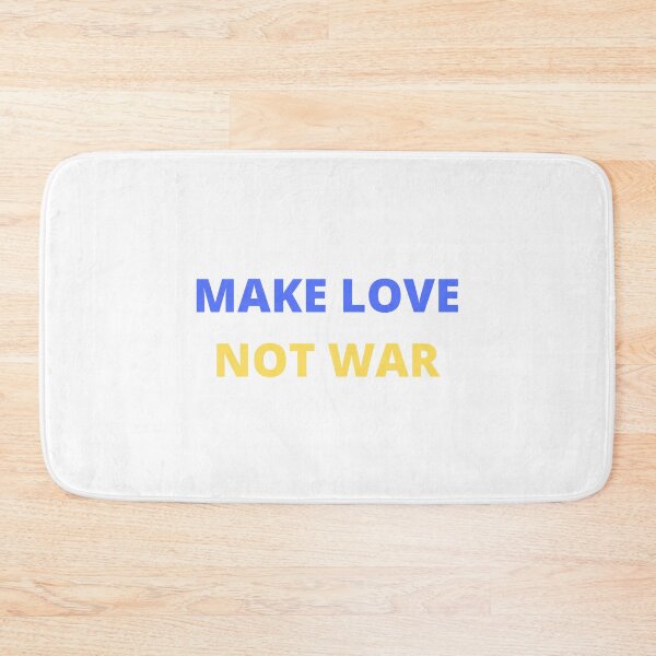 Item preview, Ukraine flag MAKE LOVE NOT WAR paintbrush strokes II SLAVA UKRAINI designed and sold by alessialexx.