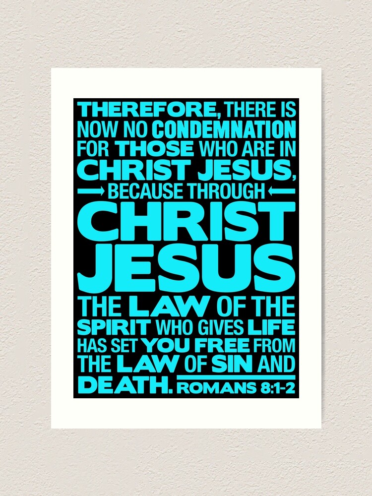 Christian Art, Christian Gift, 2024 Christian Blanket, Christian Doormat, Christian Shower Curtain, Tapestry, Romans 8:1