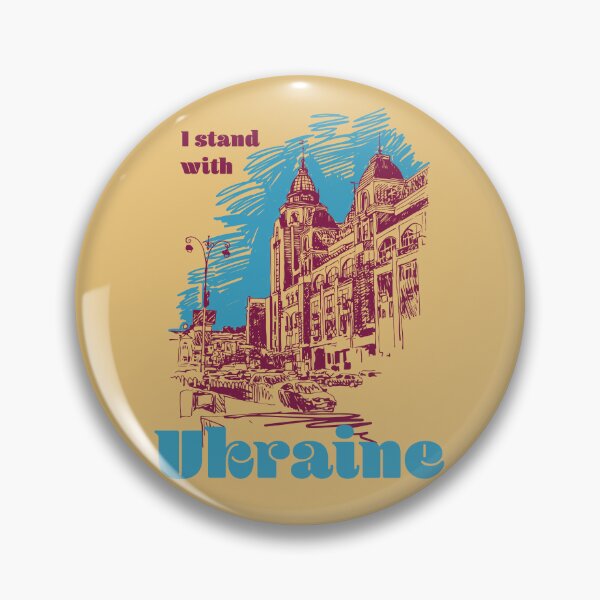 Item preview, I Stand with Ukraine, Support Kiev Russia peace, end Ukrainian war designed and sold by Cheeky Companions.