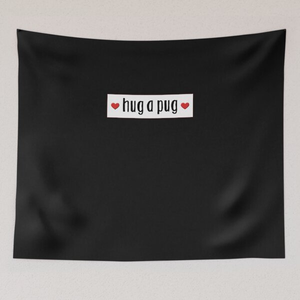 Item preview, Hug a pug sticker - Pug and Kiss - dog kisses - xoxoxo - puglove Sticker designed and sold by RonaldSteinke.