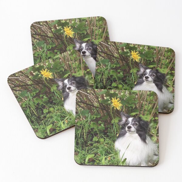 Item preview, Butterflydog looking at a flower designed and sold by Vienola.