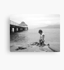 Pollution Destroys His Future Canvas Print