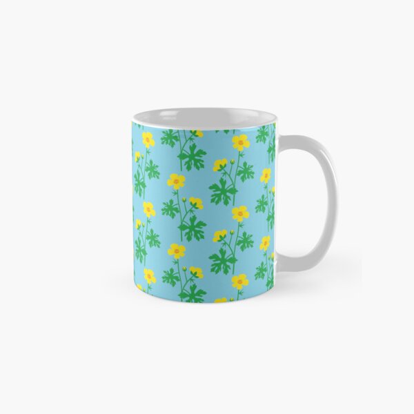 Buttercup pattern on blue Classic Mug