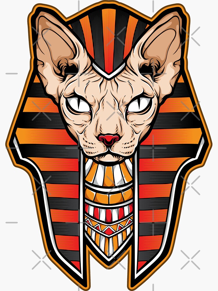 "Sphynx Cat Egyptian. Pharaonic Meow" Sticker by Redbubble