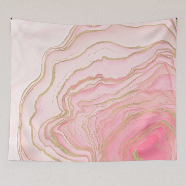 Item preview, Gold Pink Fluid Liquid Painting designed and sold by NdesignTrend.