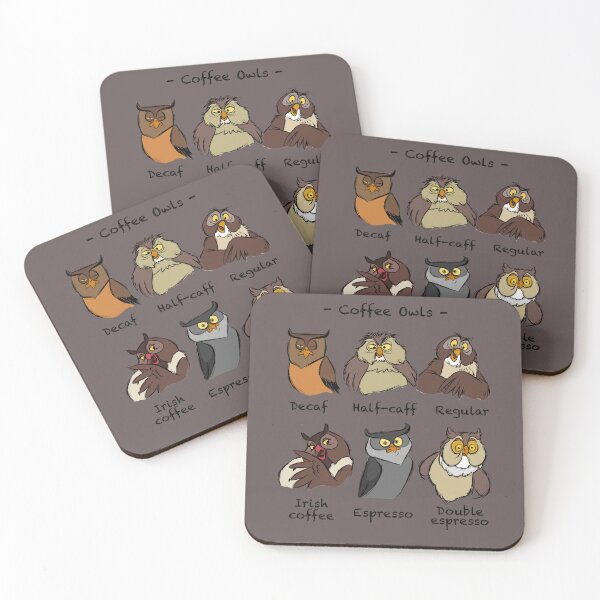 Item preview, coffee owls designed and sold by zoezowie79.