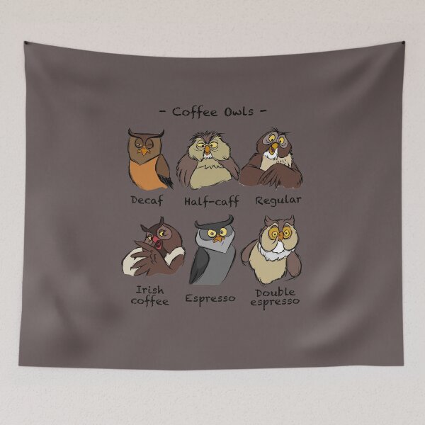 Item preview, coffee owls designed and sold by zoezowie79.