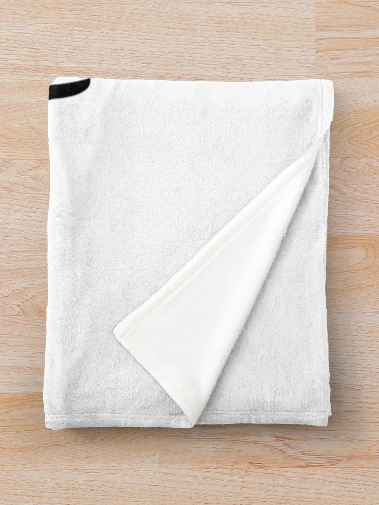 Thumbnail 3 of 6, Throw Blanket, Outline Rabbit, Rabbit Simple,ฺBlack And White Rabbit Line Logo designed and sold by stamppiyathat.