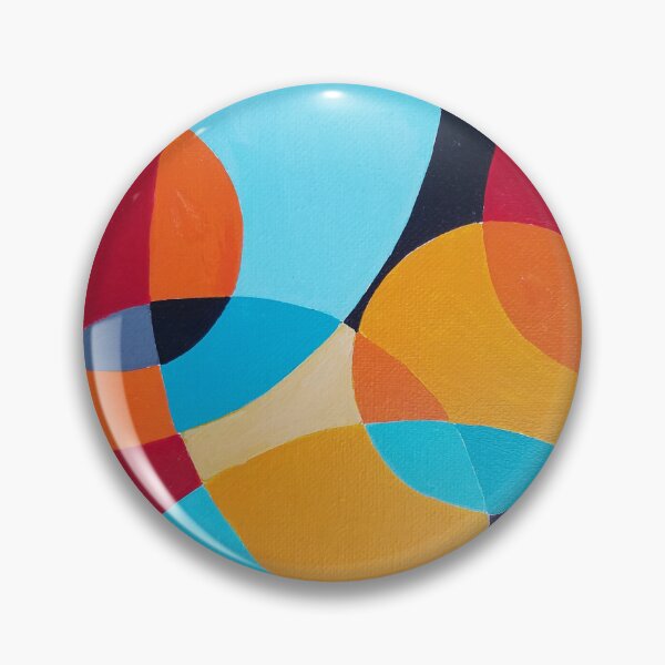 Item preview, Hardedge Circles Retro Black Red designed and sold by Studio27Art.