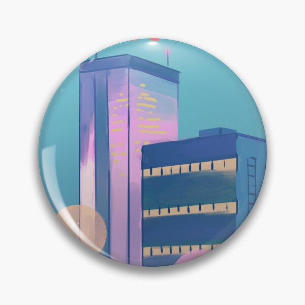 Item preview, Good night city lights background blue serene calm designed and sold by katagnesart.