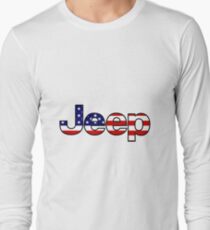Jeep - American Flag Long Sleeve T-Shirt