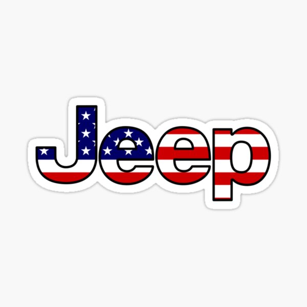 Jeep - American Flag Sticker