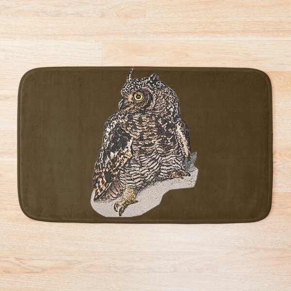 Item preview, Machine embroidery, Wild life Beautiful Embroidered Cape Eagle Owl, Stitch crafting, unique embroidered art designed and sold by RudolphBarnard.