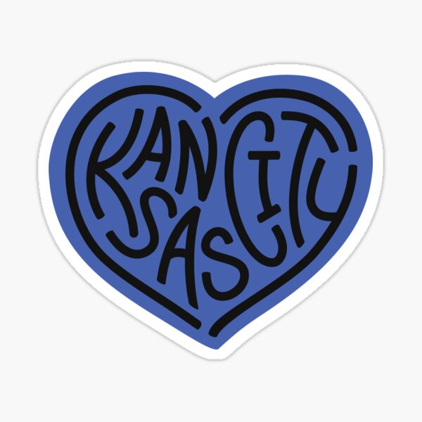 LOVE KC (blue x black) Sticker