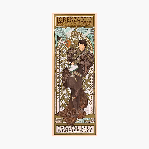Item preview, Vintage poster. Lorenzaccio. Alphonse Mucha designed and sold by likiska.