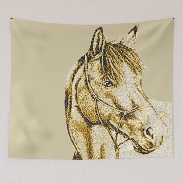 Item preview, Machine Embroidery,Beautiful Embroidered Horse for a Horse Lover, Machine embroidery, Embroidered Leopard, Stitch crafting, unique embroidered art designed and sold by RudolphBarnard.