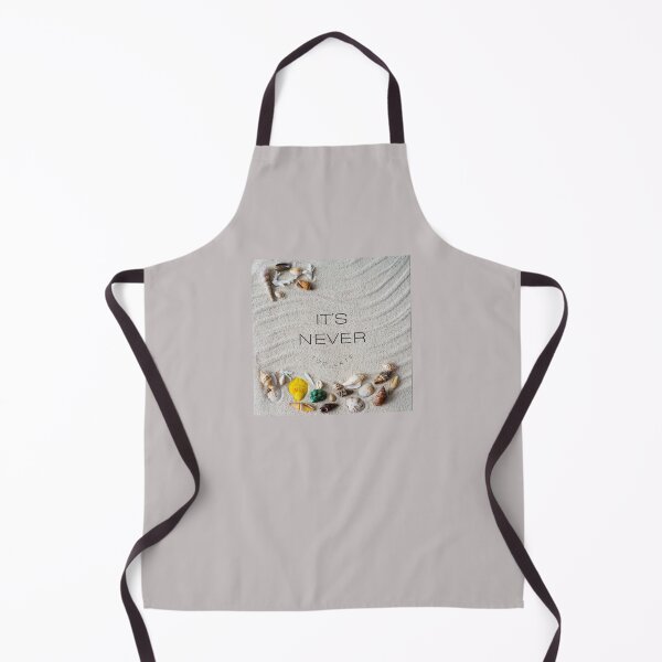 Item preview, Its Never Too Late quote with sandy beach designed and sold by Levated.
