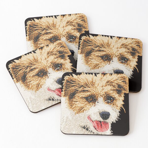 Item preview, Machine Embroidery, Cute Embroidered Jack Russel, Cute Jack Russel For Dog Lover, Stitch crafting, unique embroidered art designed and sold by RudolphBarnard.