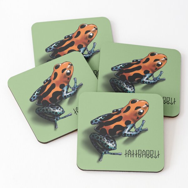 Item preview, Red Striped Blue Jean Dart Frog designed and sold by TattRabbit.