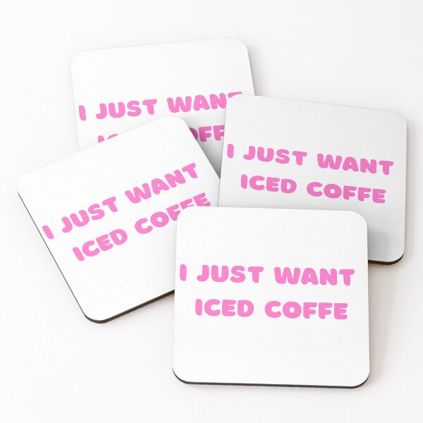 Artikelvorschau, Ich will nur Eiskaffee, Eiskaffee Lustiges Sprichwort entworfen und verkauft von Every Pet  Shirts.