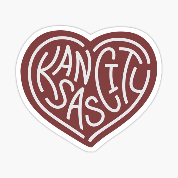 LOVE KC (red x white) Sticker