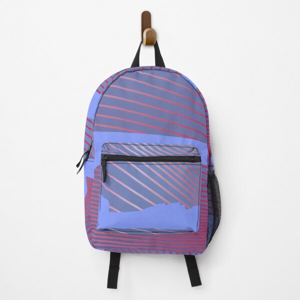Item preview, Blue tones brightly colored design with red accent lines designed and sold by BearCaveDesigns.