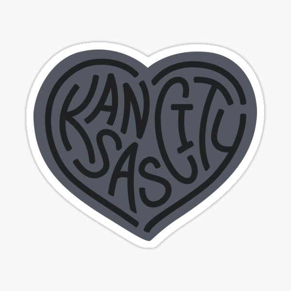 LOVE KC (grey x black) Sticker