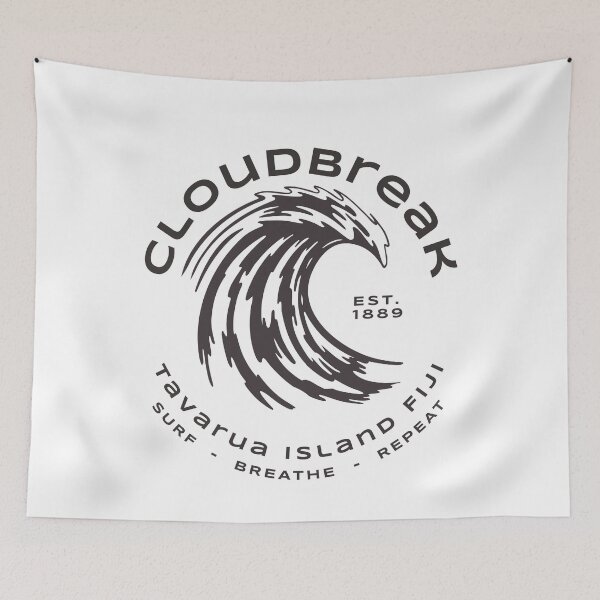 Item preview, Cloudbreak Tavarua Island Fiji Surf Breathe Repeat designed and sold by BlazingBoar.