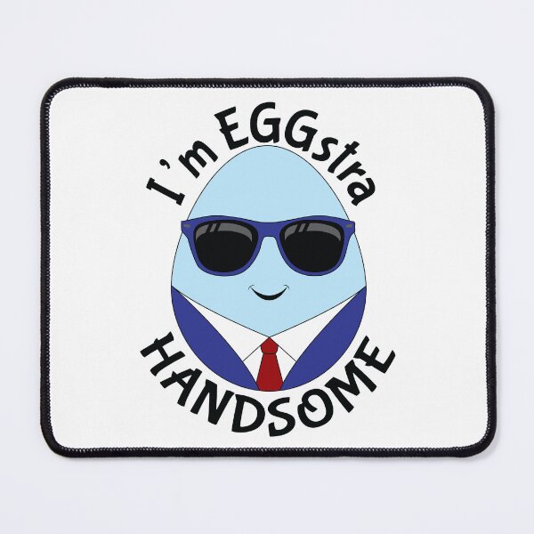 Item preview, I'm EGGstra Handsome - Funny Easter Egg In Suit ( black text) designed and sold by dass-art.