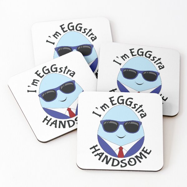 Item preview, I'm EGGstra Handsome - Funny Easter Egg In Suit ( black text) designed and sold by dass-art.
