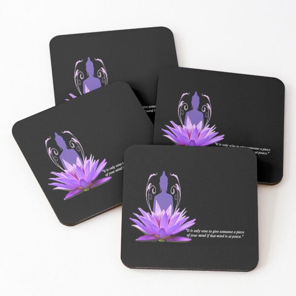 Item preview, Fantasy Fun Image of Buddhist Behind a Lotus Flower Advising on Giving Advice Novelty Quotation  designed and sold by NovawayDirect.
