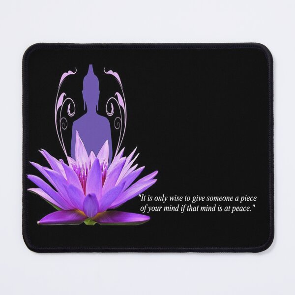 Item preview, Fantasy Fun Image of Buddhist Behind a Lotus Flower Advising on Giving Advice Novelty Quotation  designed and sold by NovawayDirect.