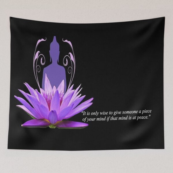 Item preview, Fantasy Fun Image of Buddhist Behind a Lotus Flower Advising on Giving Advice Novelty Quotation  designed and sold by NovawayDirect.