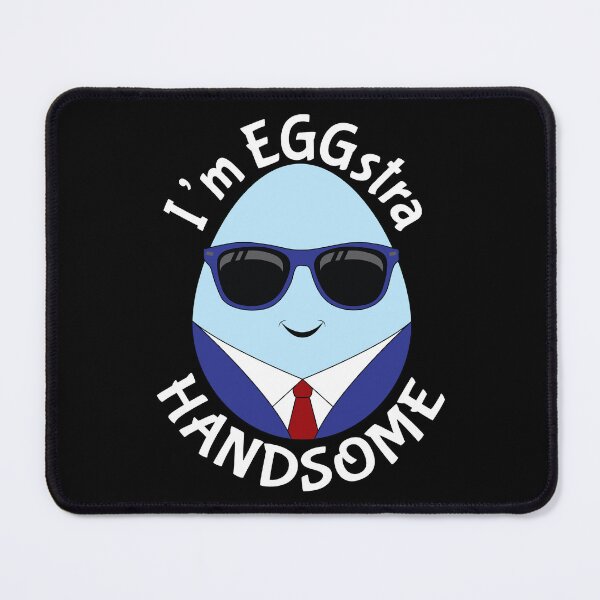 Item preview, I'm EGGstra Handsome - Funny Easter Egg In Suit ( white text) designed and sold by dass-art.