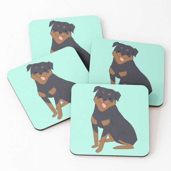 Item preview, Cute rottweiler dog cartoon illustration  designed and sold by Yarafantasyart.