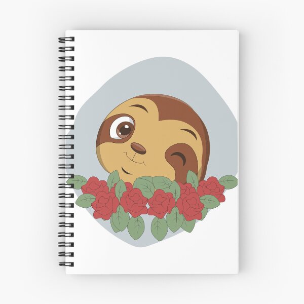 Item preview, Cute Sloth with flowers. designed and sold by Kanchan1987.