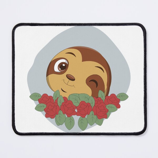 Item preview, Cute Sloth with flowers. designed and sold by Kanchan1987.