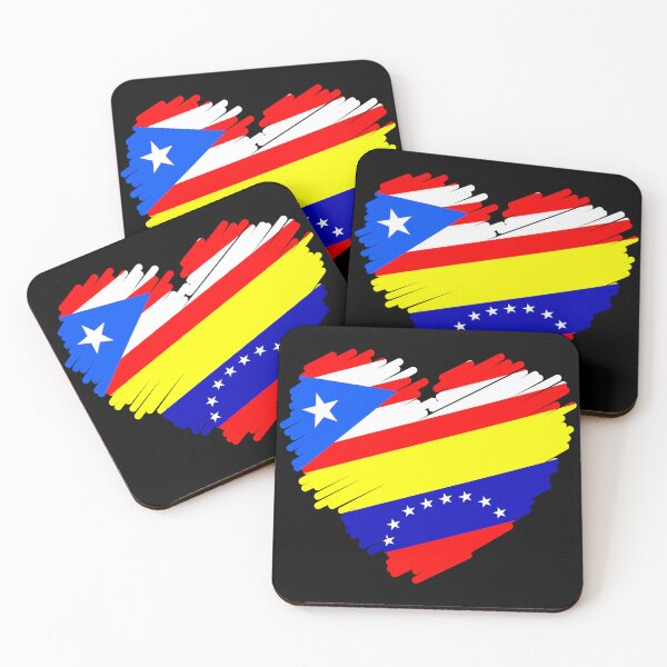 Item preview, Puerto Rico Venezuela Heart Flags designed and sold by inkedtee.