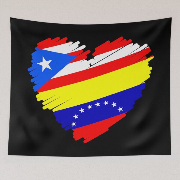 Item preview, Puerto Rico Venezuela Heart Flags designed and sold by inkedtee.