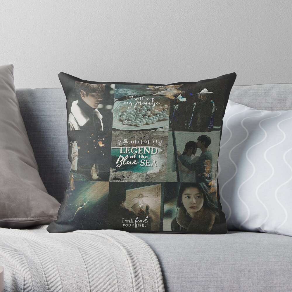 Coussin « Conception de la légende de la mer bleue (푸른 바다의 전설), Lee Minho, Jun Jihyun, kdrama